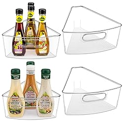 JEISSLIA Lazy Susan Cabinet Organizer Bins for