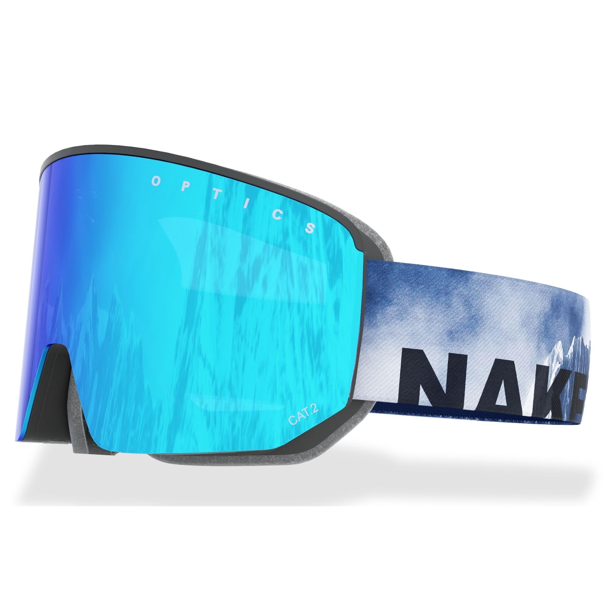 NAKED Optics The NOVA Ski Goggles Men, Ski Goggles Women, Snowboard Goggles (NOVA Steep, without bad weather lens)