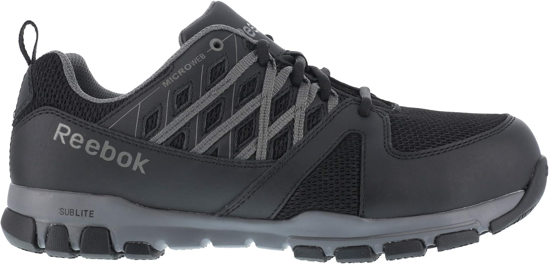 Reebok Work Men's Sublite Work RB4016 Steel Toe Sneaker,Black,US 4.5 W