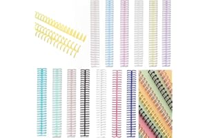 14 PCS Comb Binding Spines, Plastic Spiral Binding Coils, 30 Rings Binding Ring Loose Leaf Binder,for Student Teacher Busines