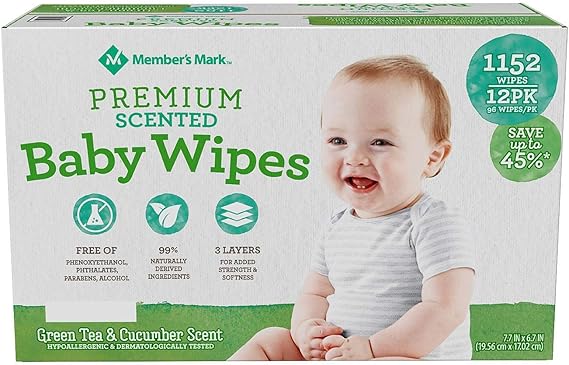 member's mark fragrance free baby wipes