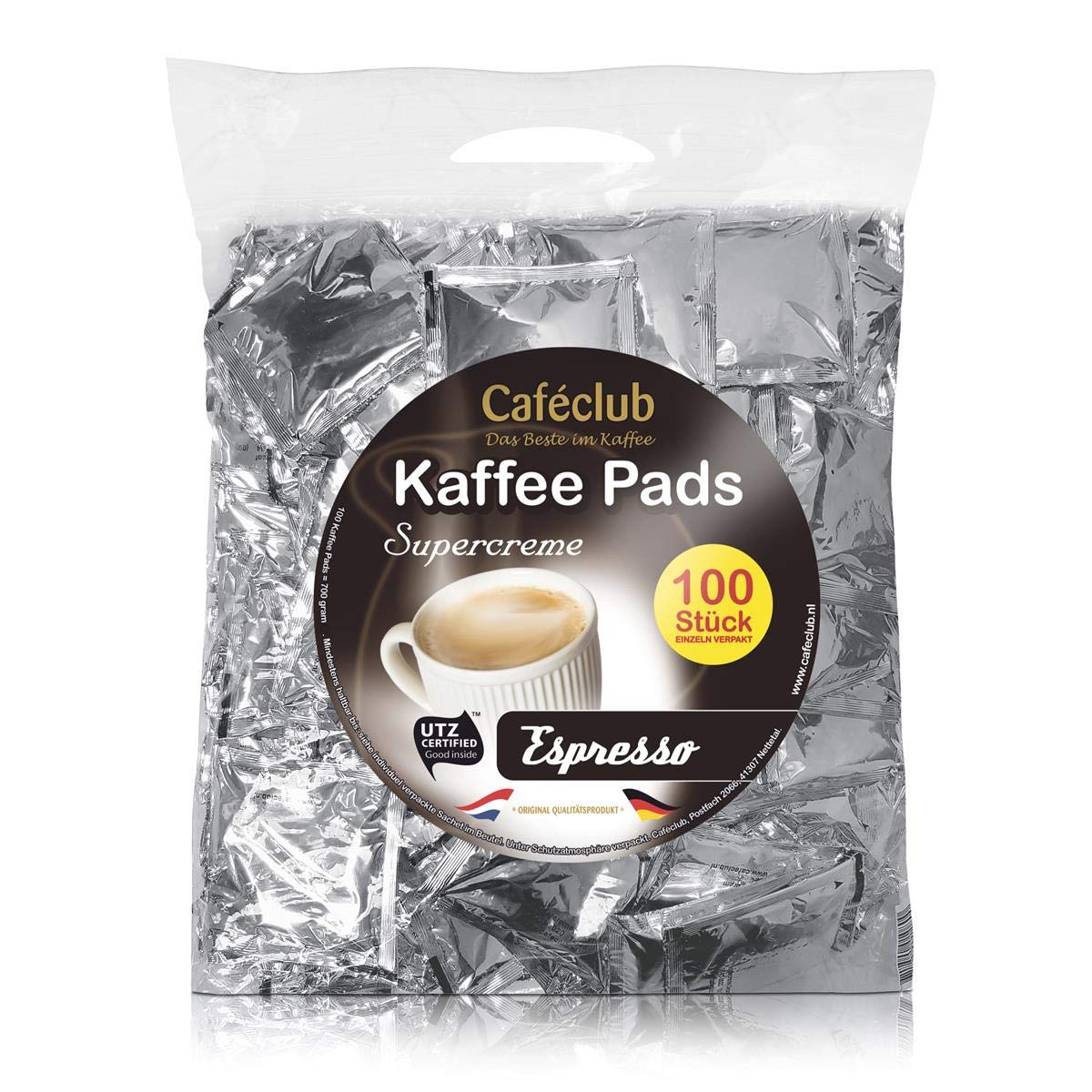 Supercreme Coffee Espresso Pads 100 x Extra Large Bag Amazon