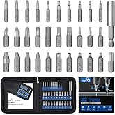 STREBITO 32PCS Damaged Screw Extractor Set, Stripped Screw Extractor(Blue) | Magnetic Extension Shaft &amp; Socket Adapter, Stripped Screw Nuts &amp; Bolts Drill Bit Tools for Easy Removal of Rusty Broken Screw