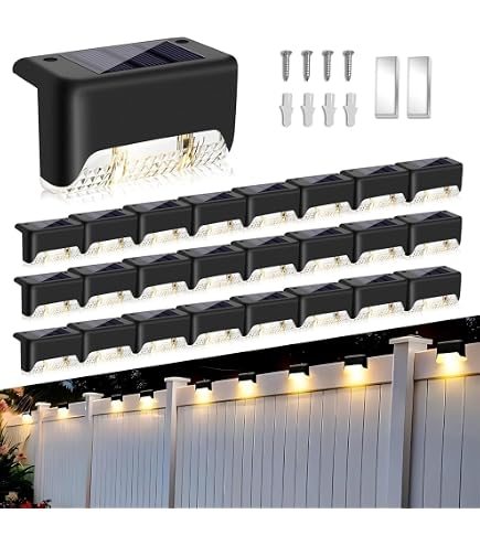 Lot De 8 Lampes Solaires Pour Terrasse, Lampes Solaires D Etanches Pour Cloture Blanc Chaud 98804128