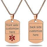 UNICGIFT Medical Alert Necklace Free Custom