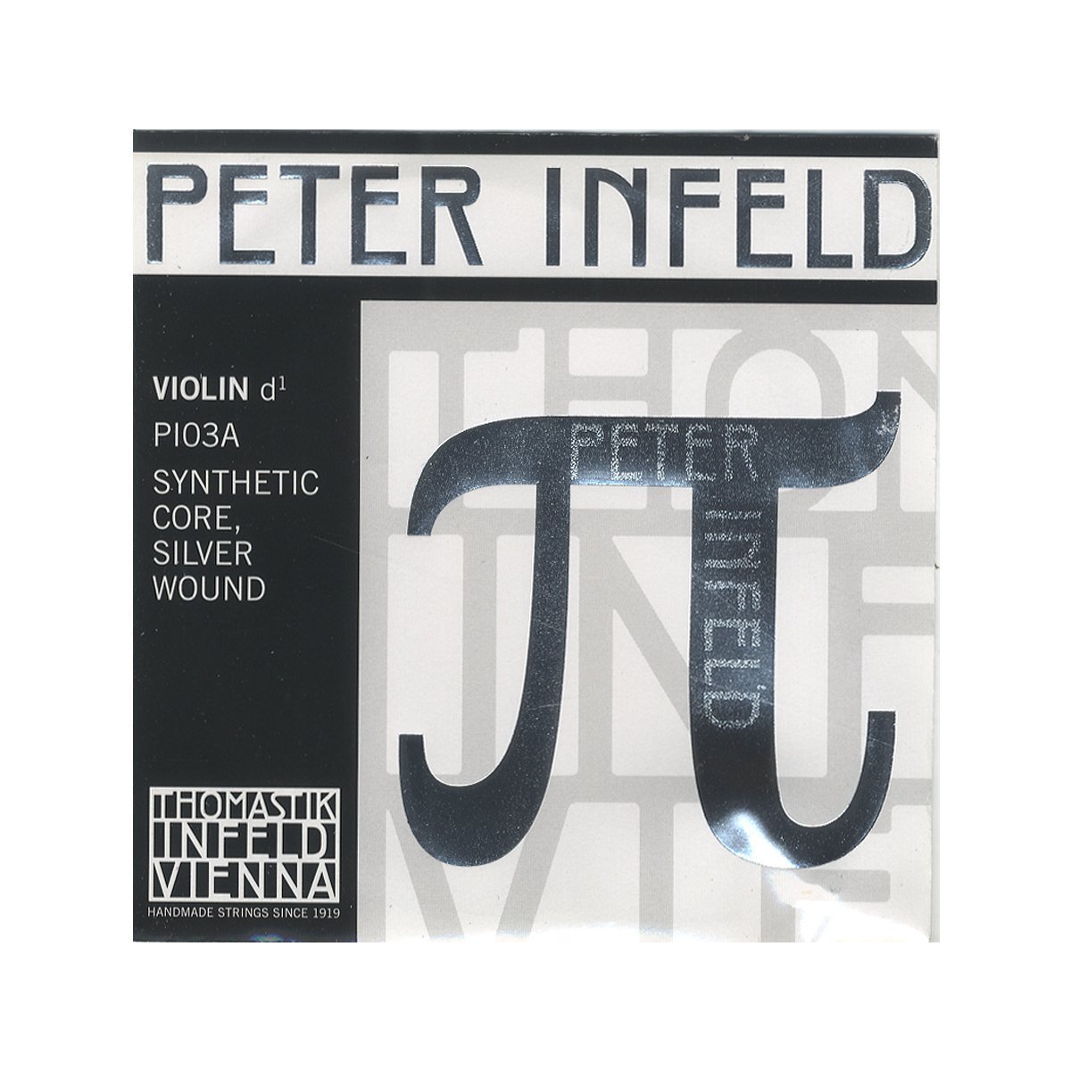 Thomastik single string for violin 4/4 Peter Infeld Synthetic Core - D string synthetic core, silver wound, medium