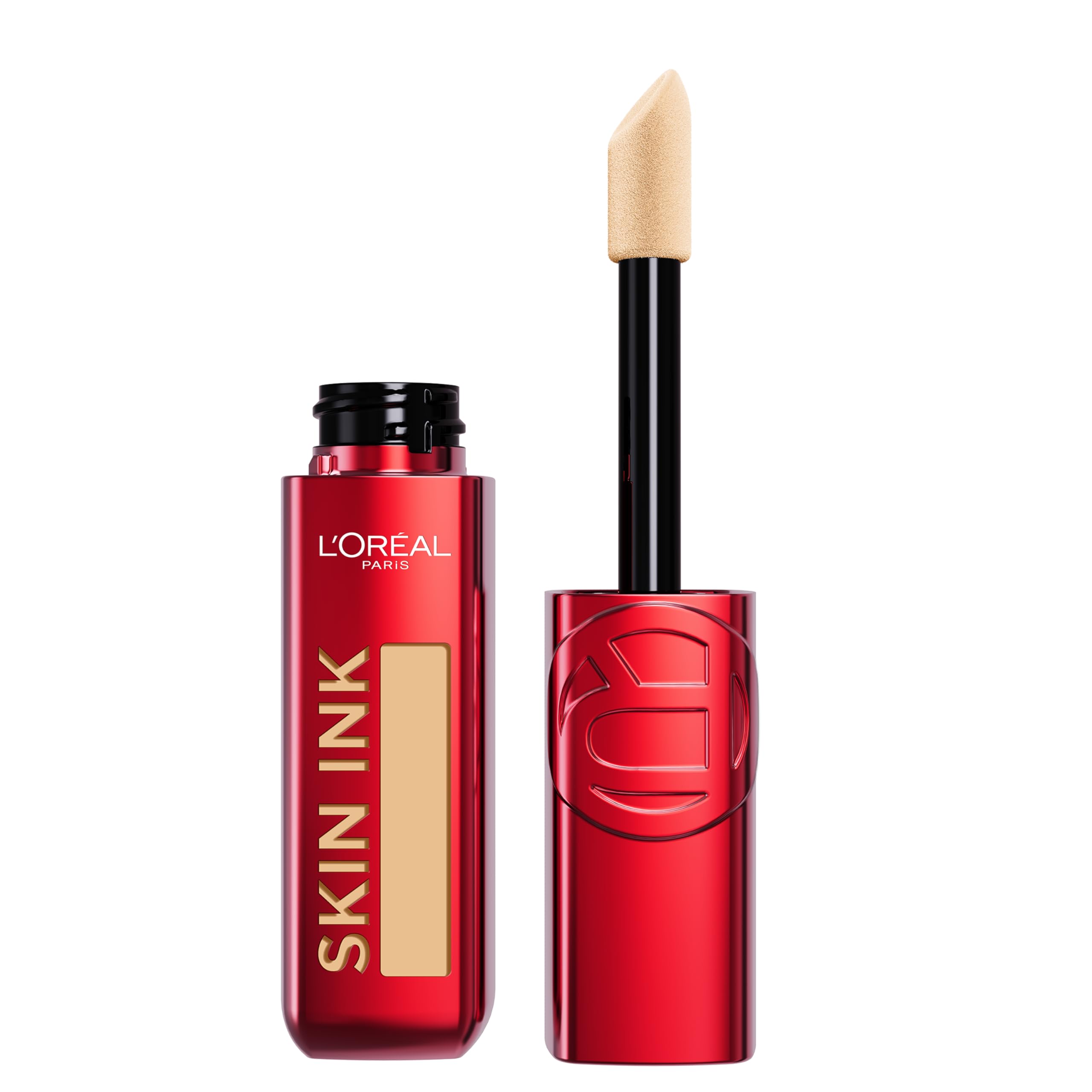 Photo 1 of L'Oreal Paris Infallible Skin Ink 2-in-1 Foundation Concealer Hybrid Face Makeup, up to 48HR Transfer-Resistant with Buildable Light to Full Coverage, 180 Medium Cool