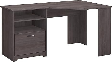 Amazon Com Bush Furniture Cabot Corner Desk In Heather Gray Furniture Decor