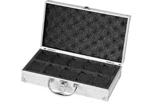 Hailong Ming Watch Suitcase Aluminum Alloy Watch Storage Box Portable Travel Watch Organizer Waterproof Case with Shockproof 