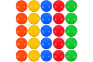 HEMOTON 25pcs Plastic Hollow Bingo Balls - Openable Raffle Balls for Vending Machines & Birthday Parties, 4cm, Random Color