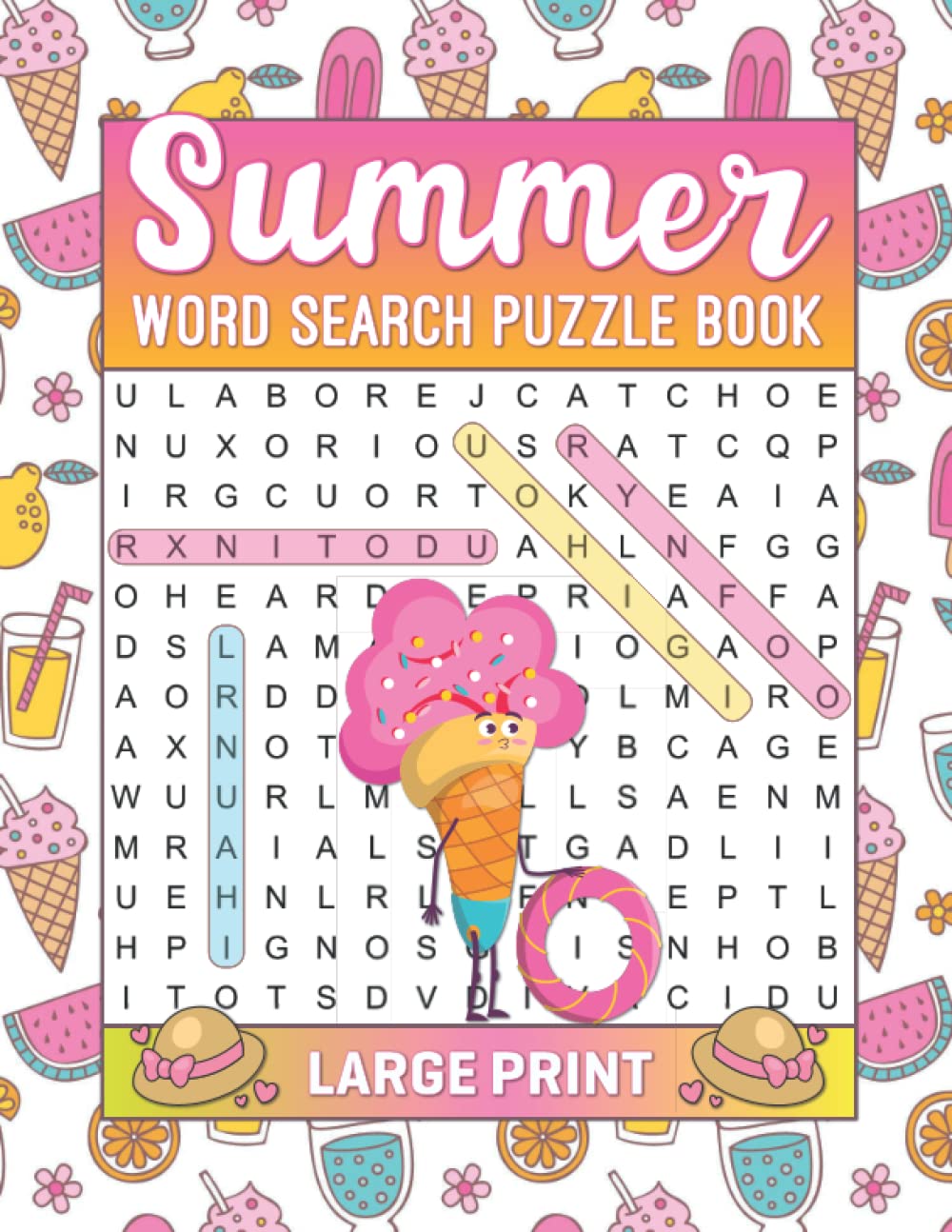 summer word search puzzle book large print makes a great gift summer vibes word search puzzle books for all ages soucie karen 9798426272873 amazon com books