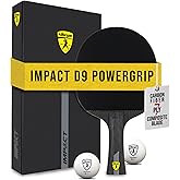 Killerspin Impact Series Table Tennis Paddles - Black/Black Ping Pong Racket, Table Tennis Equipment for Beginners/Intermediates - Ensures Solid Control and Spin