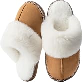 GOEWY Fuzzy Slippers for Women Memory Foam House Shoes Warm Gifts | Fluffy Slippers,Cozy,Faux Fur,Anti-Skid,Soft,House Shoes,Indoor Outdoor,Gifts for women Mom