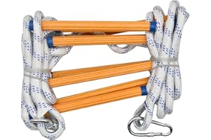 SMYAXUNW 16ft Fire Escape Ladder Rope Ladder Fire Escape Emergency Fire Escape Ladders for 2-3 Story Homes