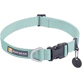 Ruffwear, Hi &amp; Light Dog Collar, Low-Profile, Sage Green, 9"-11" | Ultralight Adjustable 2-Tone Webbing, Easy On/Off Side Release Buckle with Aluminum D-Ring &amp; ID Tag Silencer for Everyday Use