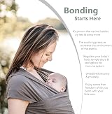 trekki The Pocket Wrap Baby Sling with Large Front Pocket Rose view 3