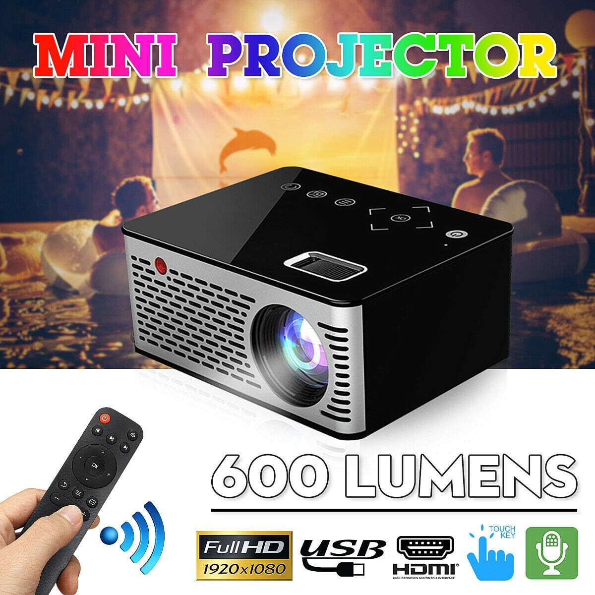 El más Nuevo!) T200 HD Micro Proyector Home Movie Player ...