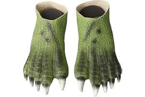 JOOYDEEPOT Funny Green Monster Feet Slippers Cute Weird Cosplay Costume Props for Men and Women,Halloween Christmas Easter Masquerade Nightclubs Carnivals Novelty Gift