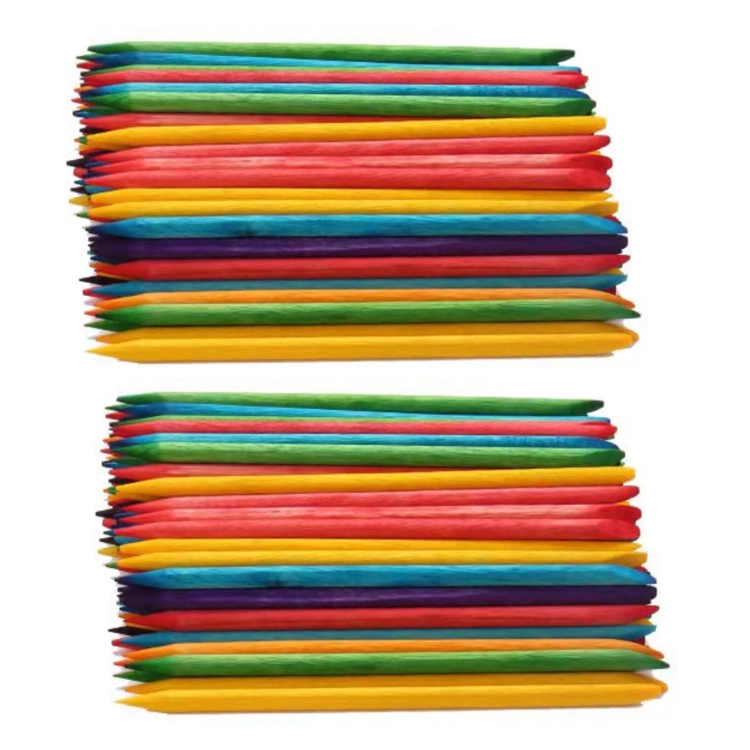 UNVOJL Colorful Wood Stylus Tools DIY Wooden Stylus Stick Heavy Duty Art Sticks Scratch Art Stylus (100)