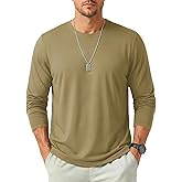 MAGNIVIT Men's Shirts Long Sleeve T-Shirt Basic Casual Crew Neck Tees Classic Moisture Wicking Tops Plain Soft Shirt