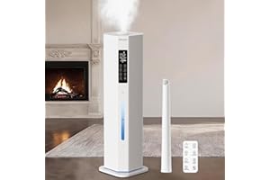Humidifiers for Bedroom - GloryAir 2.38Gal/9L Top Fill Cool Mist Humidifier for Large Room 500ft² 120H Last with Auto Mode 7-