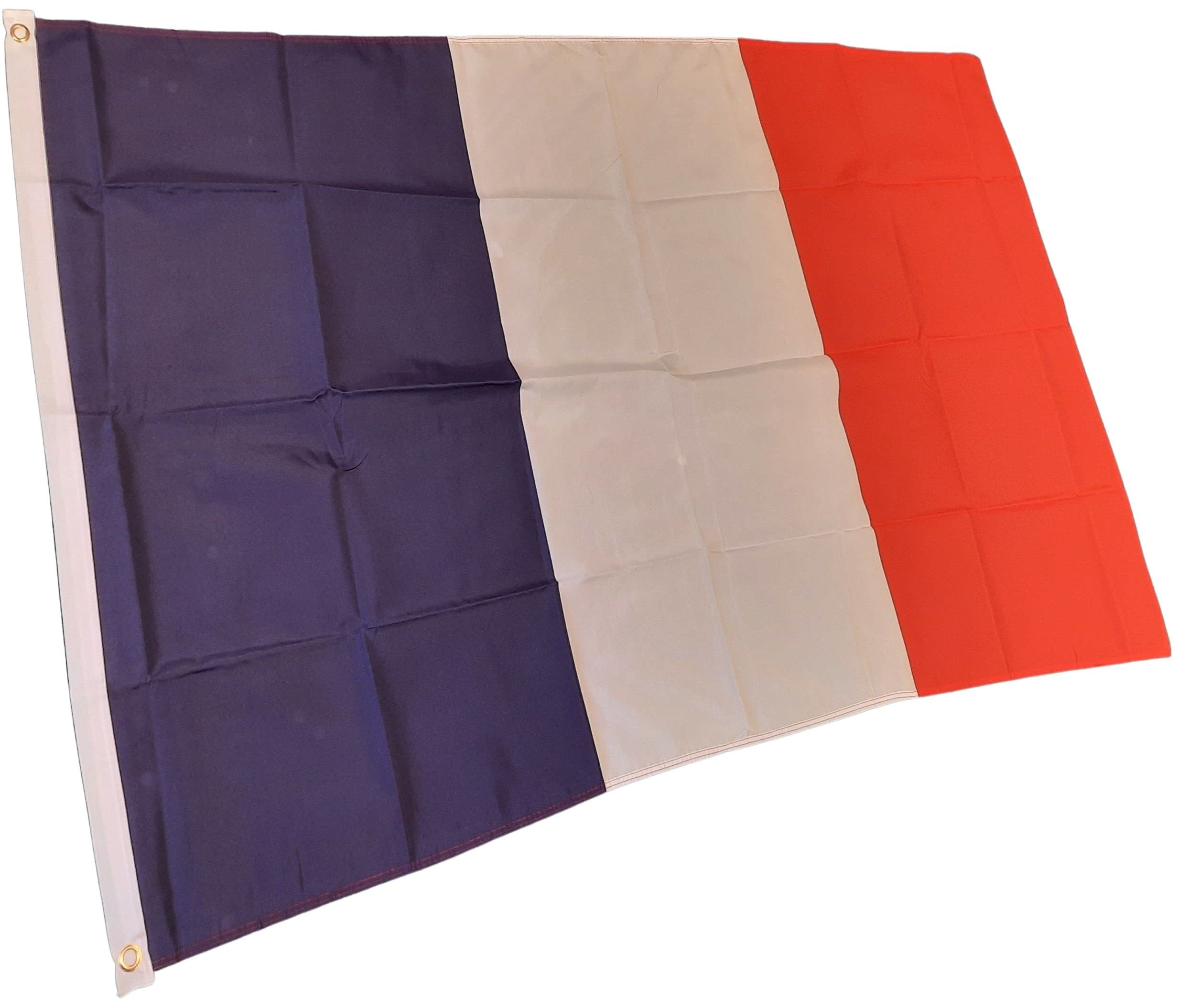 NWFlags France Flag 3ft x 2ft 75d Premium Polyester Suitable For Flagpoles | Strong Polyester 3x2 foot material French flag with Eyelets