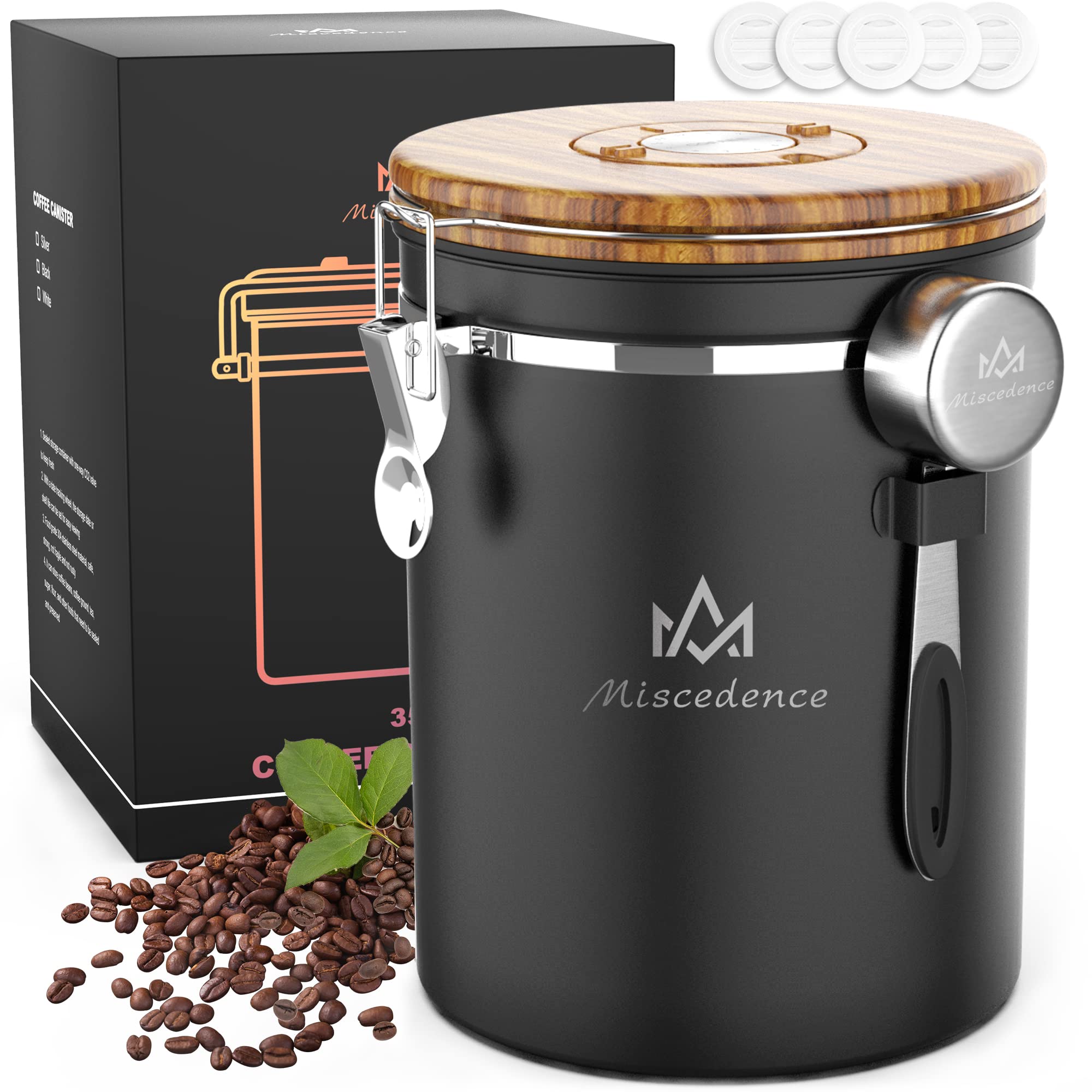 Miscedence 35OZ Coffee Canister for ground coffee