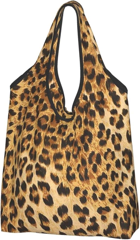 Leopard Print Portable Lightweight Shopping Bags Recycle