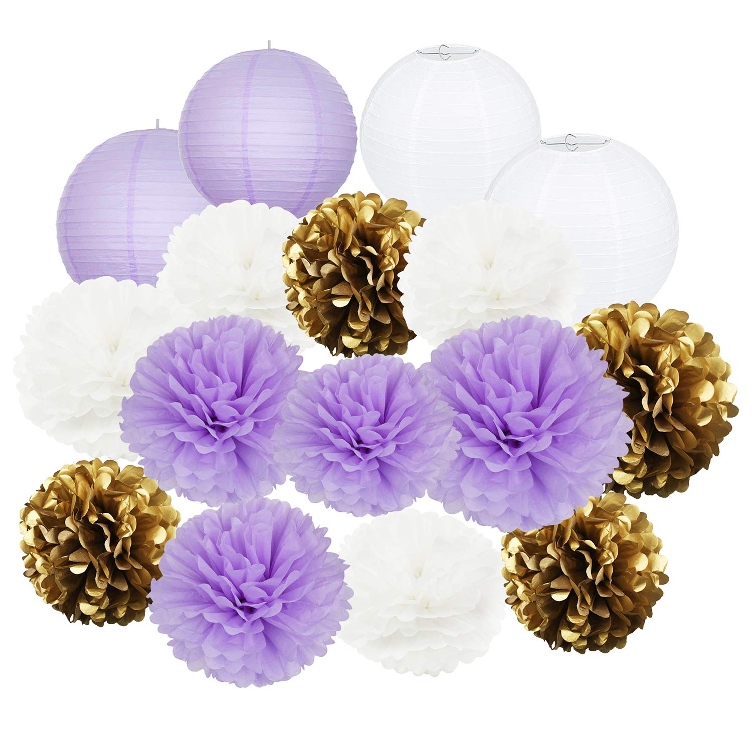 lilac baby shower decorations