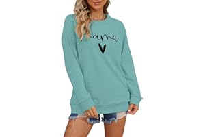 BONITEE Women Sweater Mama Graphic Long Sleeve Sweatshirt Casual Loose Crewneck Pullover 2025 Trendy Winter Outfits