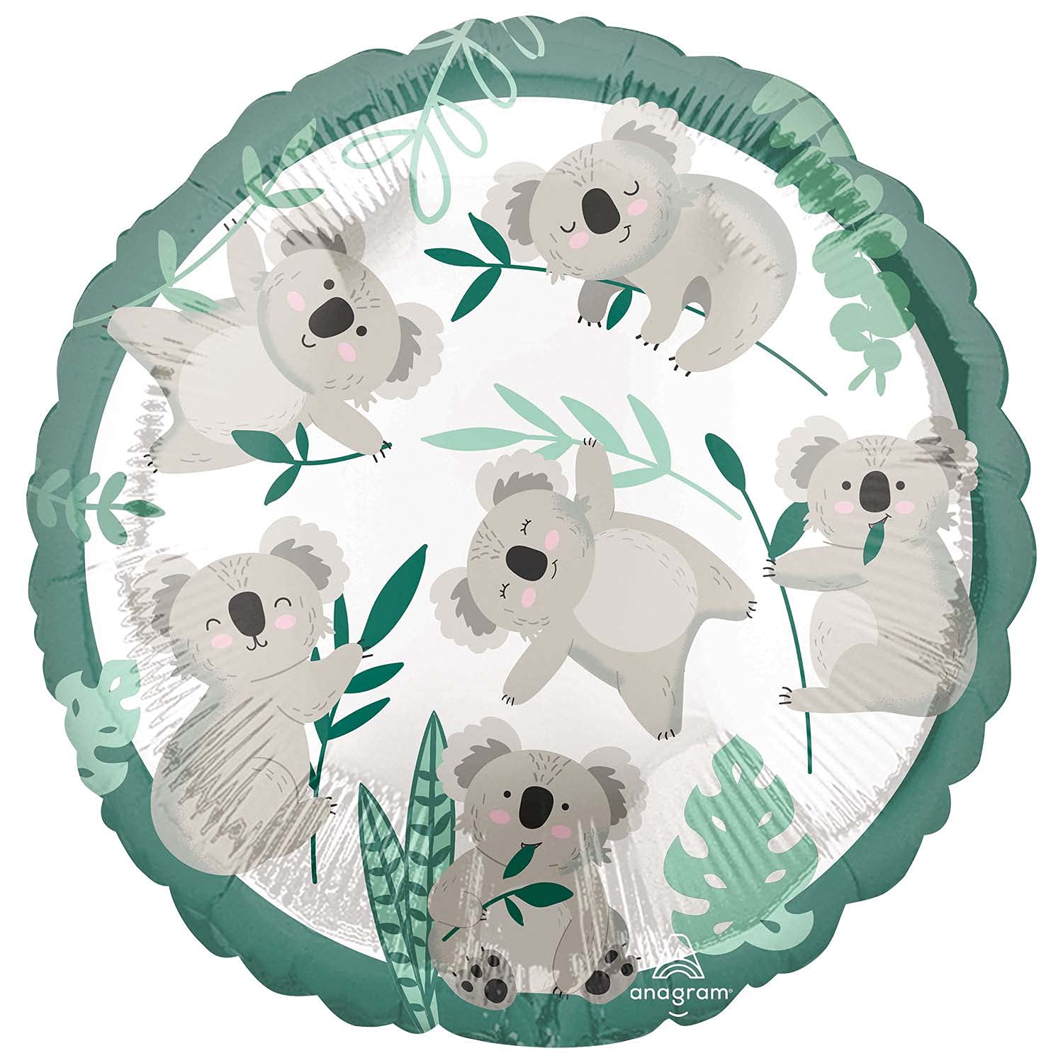 amscan 42554-02 4255401 - Koala Round Foil Balloon, Multi, 17" — image 1