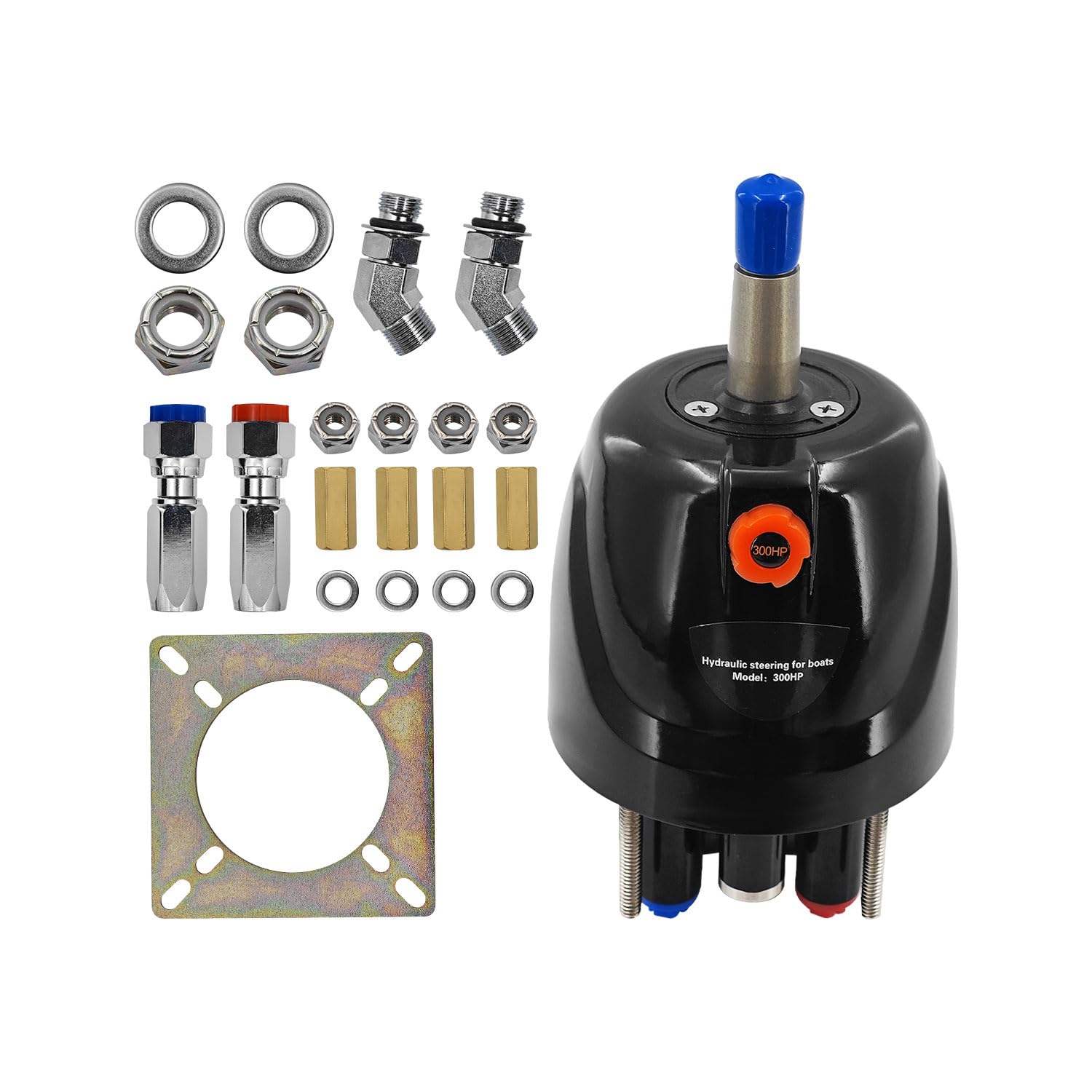 Photo 1 of Censeanku HH5271-3 Helm 1.7 Cu In 300HP Hydraulic Outboard Steering Pump Compatible with Front Mount Boat Marine System Replace# HH52713