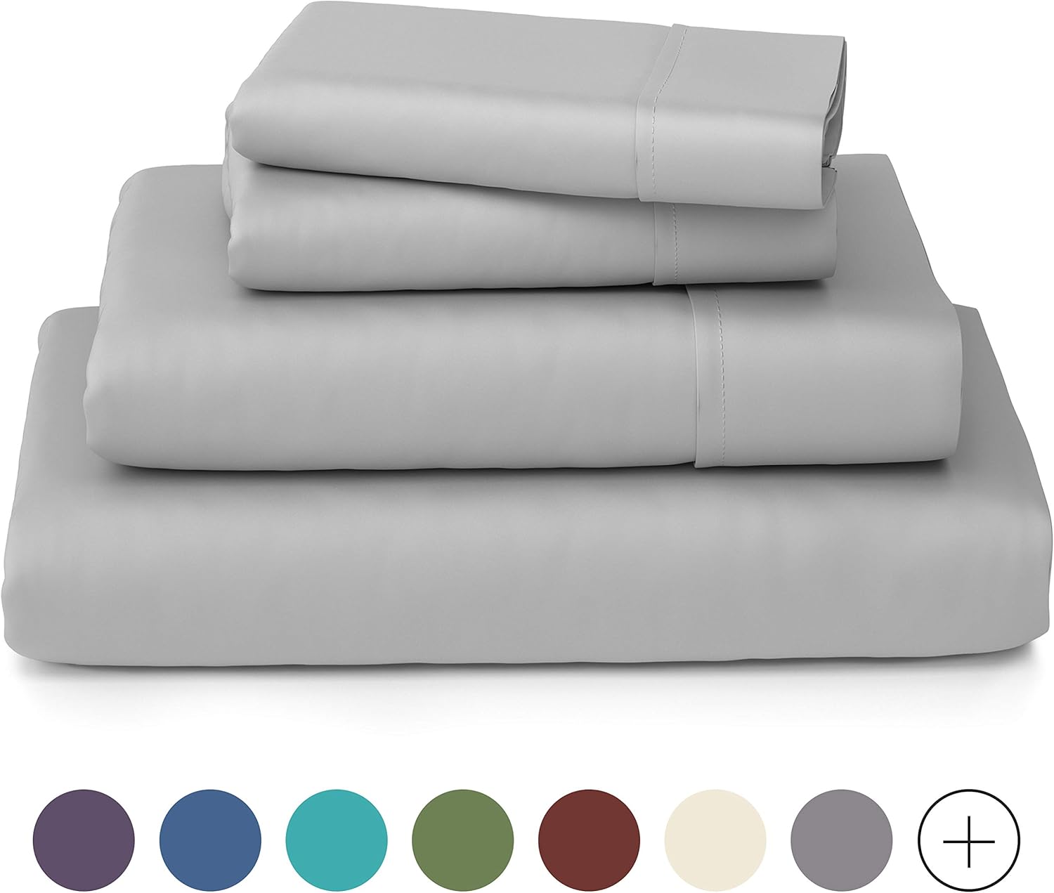 Cosy House Collection Luxury Bamboo Sheets - Hypoallergenic Bedding Blend from Natural Bamboo Fiber - Resists Wrinkles - 4 Piece Bed Sheet Set - 1 Fitted Sheet, 1 Flat, 2 Pillowcases - Queen, White: Home & Kitchen