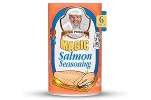 CHEF PAUL PRUDHOMME'S Chef Paul Magic Seasonings Blends Salmon Magic Seasoning | Salmon Seasoning with Herbs & Spices | Seafood Seasoning for Cooking | Fish Blend | Kosher & Halal Certified | 7 oz (Pack of 6)