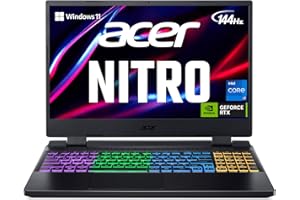 Acer Nitro 5 Gaming Laptop | Intel 12th Gen i7-12650H | NVIDIA GeForce RTX 4060 Laptop GPU | 15.6” FHD 144Hz IPS Display | 16GB DDR5 | 1TB Gen 4 SSD | Killer Wi-Fi 6 | RGB Backlit KB | AN515-58-781P