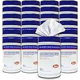 SIPA Hand Sanitizing Wipes 100 WIPES/CANISTER, Soft Textured Wipes, Fresh Scented, (24 CANISTERS)