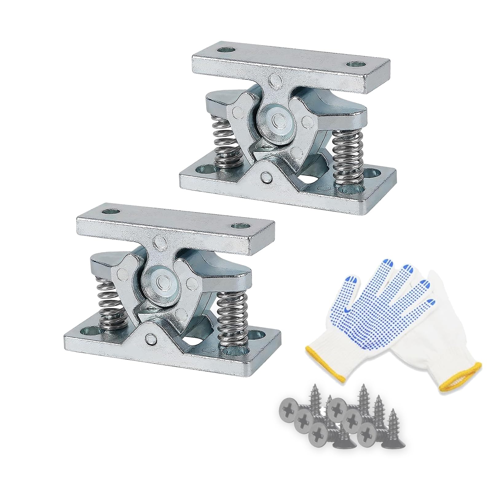 Photo 1 of 2 Pcs RV Door Catch Trailer Door Latch, Spring Loaded Door Easy Lock Stop Double Roller Catch Double Roller Buckle Zinc Alloy for Garden Bedroom Living Room Boat Door Garage