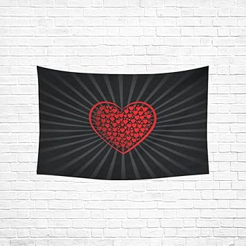 Amazon Com Wjjsxka Heart Black Hearts Banner Unique Custom Wall