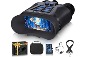 MAXDONE Night Vision Goggles - 4K Night Vision Binoculars for Adults with 5000mAh Fast Charging Battery, 8X Zoom, f/1.4 HD Camera, 32GB Card and 1968FT Viewing Range for Camping Hunting & Security
