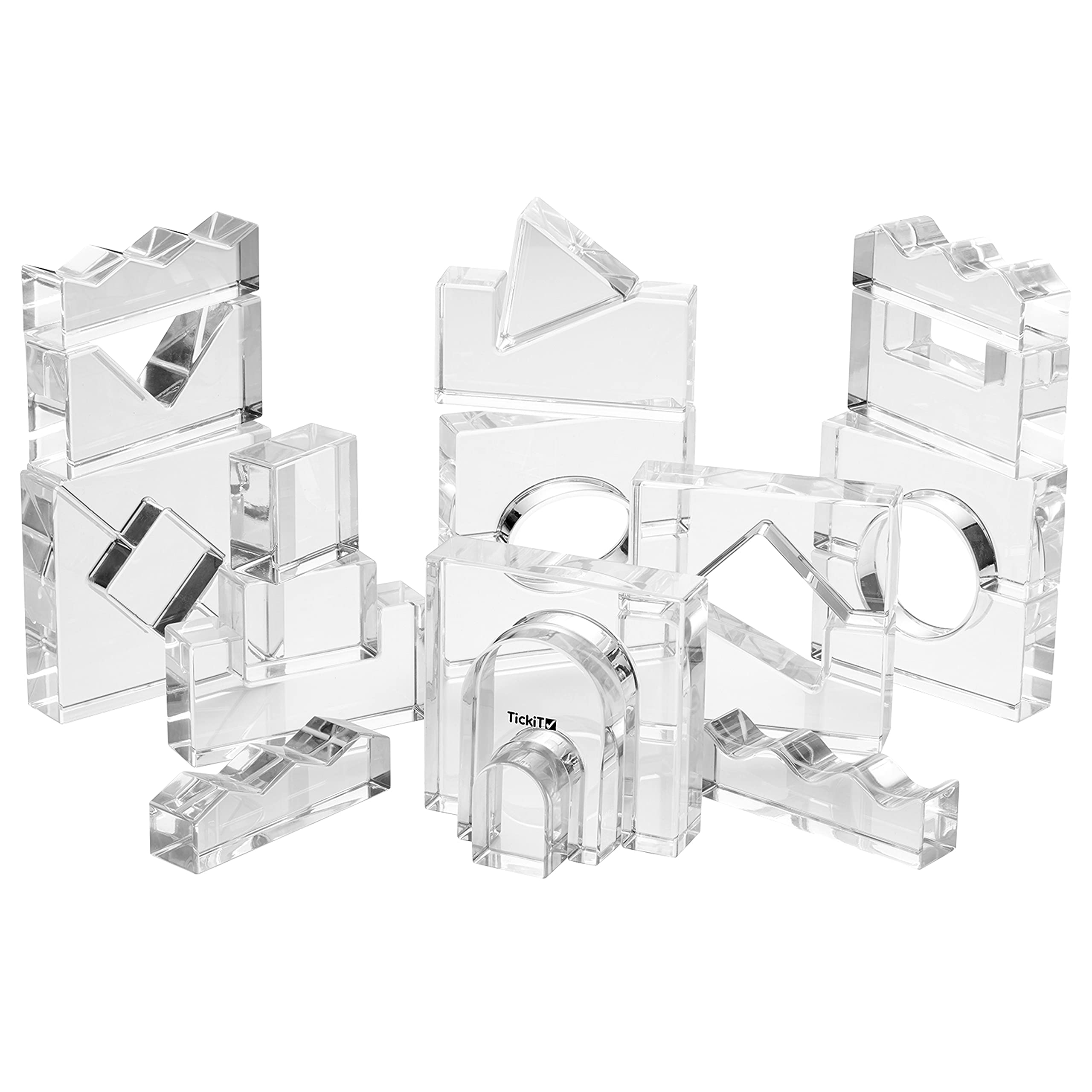 Clear Crystal Block Set - Pack of 25