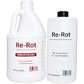 Re-Rot Liquid Wood Rot Repair Kit, 96 oz Penetrating Epoxy Resin | Repairs Rotted Wood with Penetrating Epoxy Resin That Strengthens, Seals, &amp; Waterproofs Damaged Wood