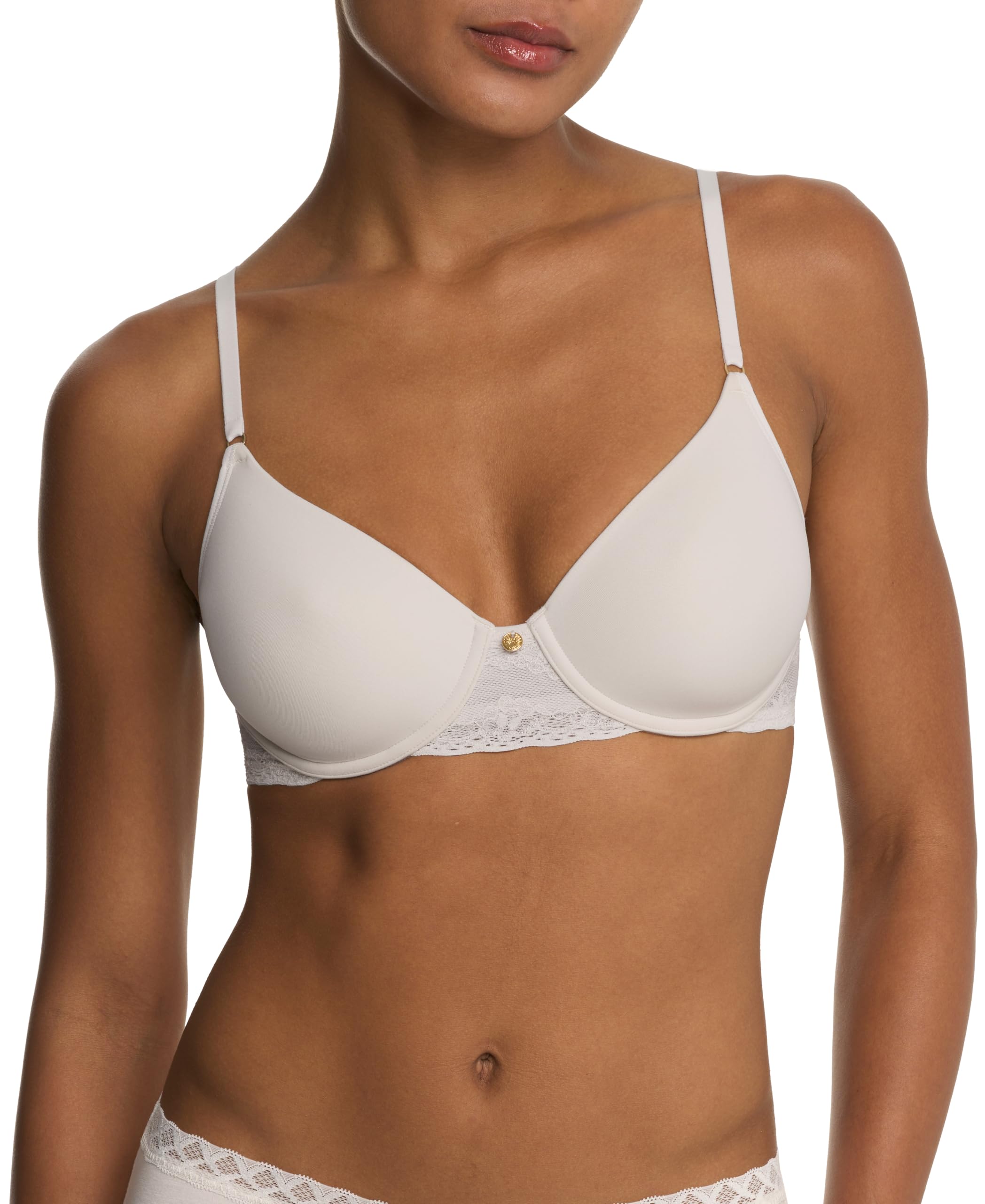 Natori Women’s Bliss Perfection Seamless T-Shirt Bra 721154, Coconut, 32DD