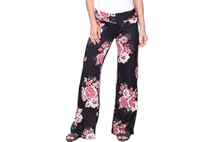 Popana Palazzo Pants for Women Casual Summer Wide Leg Beach Pants Plus Size Made in USA