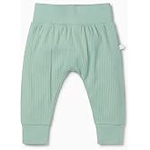 MORI Baby Premium Stretchy Ribbed Joggers - Breathable Everyday Pants - Viscose from Bamboo - Elastic Waist Bottoms Toddlers