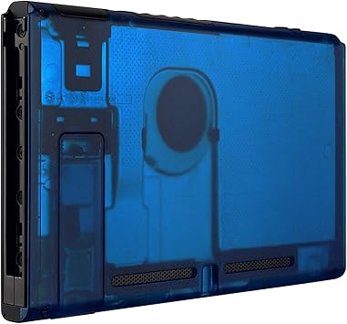 Amazon Com Extremerate Transparent Clear Blue Console Back Plate Diy Replacement Housing Shell Case For Nintendo Switch Console With Kickstand Joycon Shell Not Included Computers Accessories