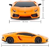 CMJ RC Cars Lamborghini Aventador LP700-4 1:24 Licensed Radio Car 2.4Ghz Orange view 2