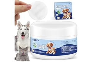 Havenfly Dog Ear Wipes, Eye Wipes for Cats, Dog Tear Stain Remover Wipes, Pet Eye Wipes for Discharge and Crust (60 Packs)