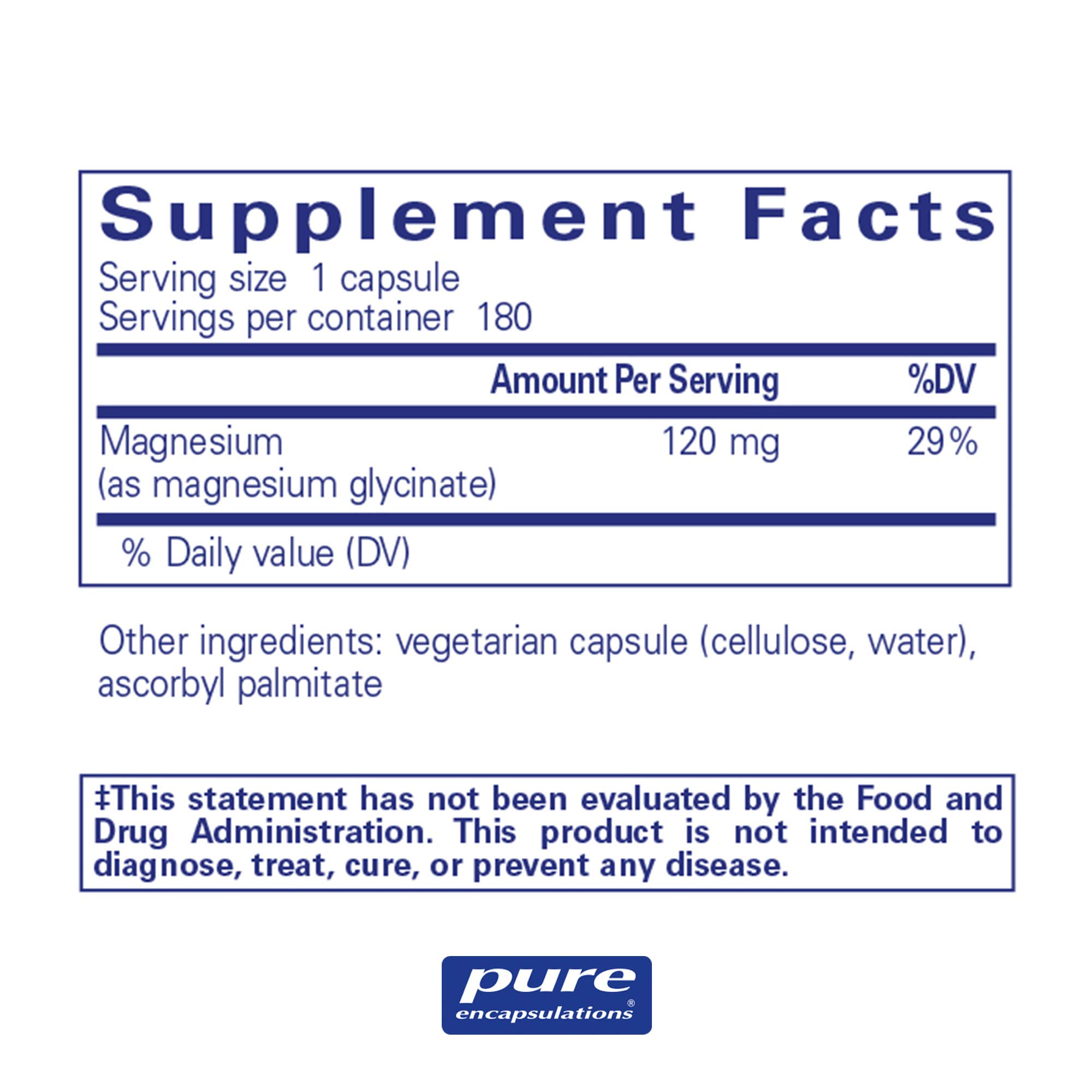 Pure Encapsulations Magnesium (Glycinate) Supports Enzymatic and