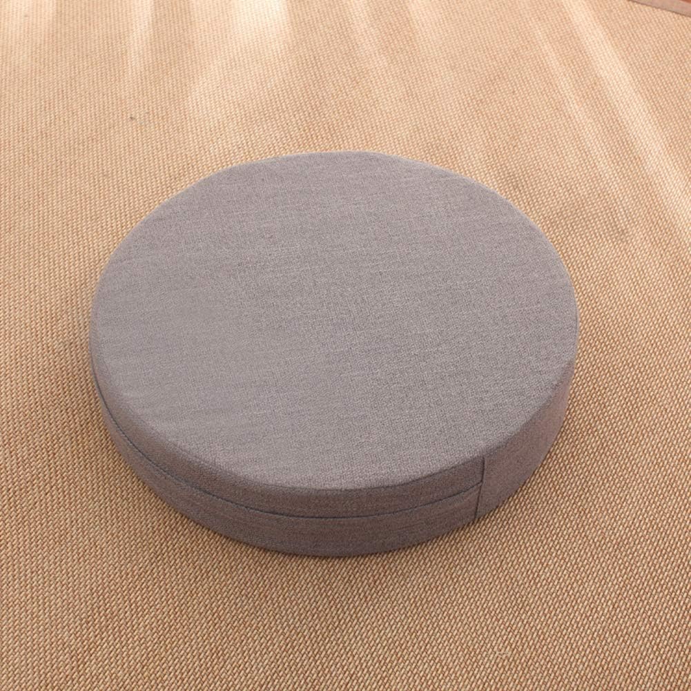 Amazon.de: Rundes Bodenkissen aus Leinen, einfarbig Dicker Memory