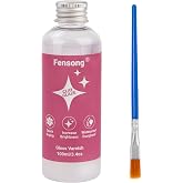 Clear Gloss Clay Glaze Sealer, 100ml Varnish Top Coat with Brush Included | For Air Dry Clay, Polymer Clay, Pottery, Miniatures &amp; Ceramics, Durable Clear Protective Top Varnish